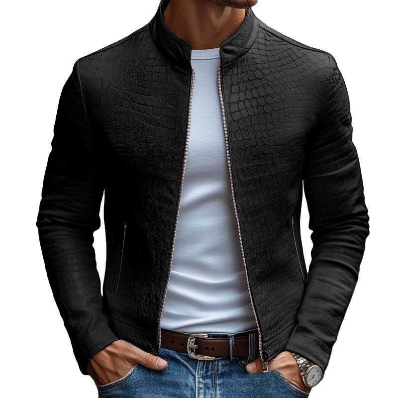 Kairos | Herremode med stående krave, lynlås og slim fit