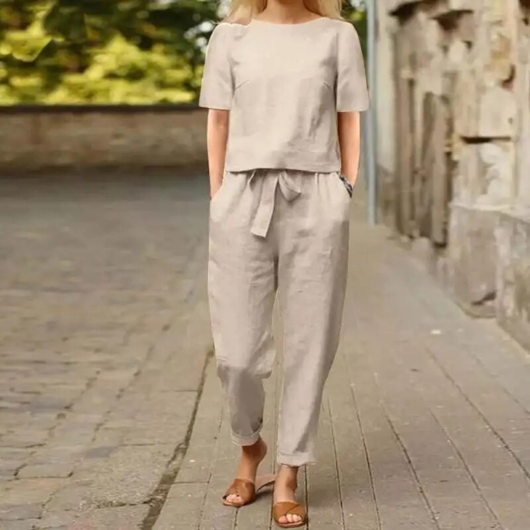  Shanelle ™ | Ultimate Comfort | Moderigtigt linned jumpsuit-1