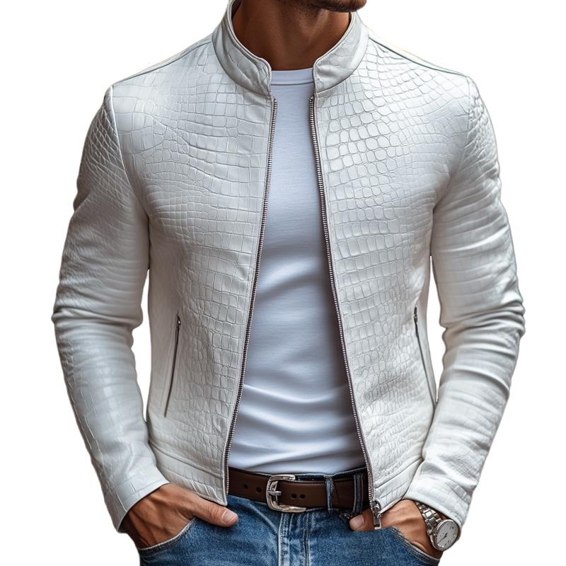 Kairos | Herremode med stående krave, lynlås og slim fit